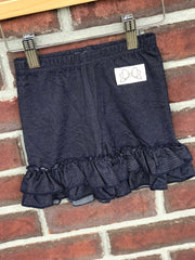 Denim Ruffle Shorties, Dark Jegging Ruffle Shorts