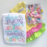 Unicorn Mermaid shirt for girls - Summer To Do List - pastel rainbow colors - Darling Little Bow Shop