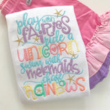 Unicorn Mermaid shirt for girls - Summer To Do List - pastel rainbow colors - Darling Little Bow Shop