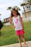 Flamingo shirt, tank top or bodysuit for girls - pink and gold for summertime - flamingo shirt for the beach - Darling Little Bow Shop