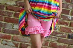 Bubblegum Pink Ruffle Shorties, Bubblegum Ruffle Shorts