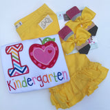 Pencil HairBows - order as a single bow or pigtail set - perfect for kindergarten or preschool - Darling Little Bow Shop