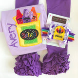 Purple Crayon Hairbow - Darling Little Bow Shop