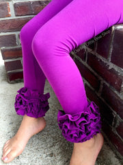 Sugar Plum Ruffle Leggings - Plum Icings Ruffle Leggings