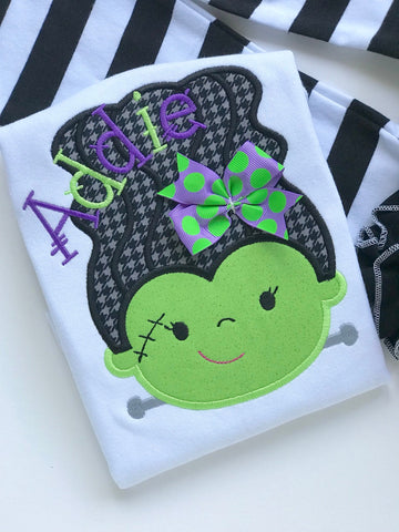 Halloween shirt or bodysuit for girls -- Monster Mash - Darling Little Bow Shop