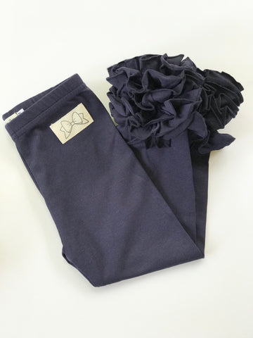 Navy Ruffle Leggings - navy blue Icings Ruffle Leggings - Darling Little Bow Shop