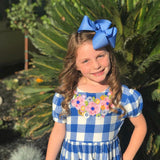 Cornflower Blue Bow -- cornflower blue hairbow -- choose 3" 4" 5" or 6" bow -- AMAZING quality handmade in Tennessee - Darling Little Bow Shop