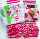 Pink Taffy Ruffle Leggings - striped Icings Ruffle Leggings - Darling Little Bow Shop