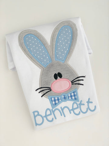Easter Shirt or Bodysuit for boys -- Brother Rabbit -- Easter Bunny bodysuit or shirt -- pastel blue - Darling Little Bow Shop