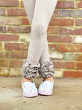 Light Gray Ruffle Leggings - April Showers Ruffle Leggings - gorgeous knit ruffle leggings - size NB to 10 with FREE SHIPPING - Darling Little Bow Shop