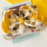 Bee Bow, Bumblebee hairbow - choose 4-5" or 6" bow - Darling Little Bow Shop
