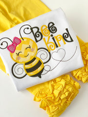 Bumblebee Bee Kind shirt or bodysuit for girls