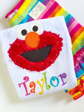 Elmo Shirt or Bodysuit for Girls, rainbow colors elmo birthday shirt - Darling Little Bow Shop