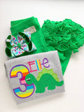 Dinosaur Bow, dinosaur hairbow choose 4-5" or 7" - Darling Little Bow Shop