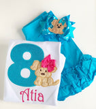 Puppy Birthday Shirt, bodysuit ANY AGE - Darling Little Bow Shop