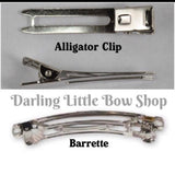 Basic Bow, 8" hair bow, extra large bow -- CHOOSE your color -- basic 8" hairbow with many color choices - Darling Little Bow Shop