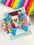 Llama Bow - A Whole Llama Fun bow - rainbow llama hairbow - Darling Little Bow Shop