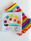 Paint Palette shirt for girls -- Artsy Party -- beautiful rainbow paint palette, hot pink, turquoise, bright green, purple - Darling Little Bow Shop