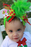 Baby Girl Christmas outfit SET -- Grinch Christmas Outfit - Darling Little Bow Shop