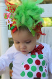 Over The Top Boutique Christmas Grinch Bow -- Decorate Her for Christmas - Darling Little Bow Shop