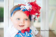 Patriotic Over The Top Bow