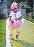 Yellow and Hot Pink Over The Top Bow - Hot Pink Chickie - Darling Little Bow Shop