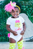 Yellow and Hot Pink Over The Top Bow - Hot Pink Chickie - Darling Little Bow Shop
