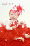 Over The Top Valentine Bow -- My Little Valentine - Darling Little Bow Shop