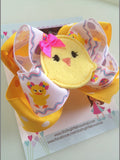Easter Chick Bow - Easter Bow - Pretty Little Chickie - Darling Little Bow Shop
