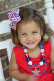 4th of July dress for girls -- Bomb Pop Ruffle Dress -- Monogrammed dress -- red, white, blue and bling - Darling Little Bow Shop