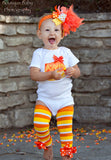Candy Corn Bodysuit or Shirt -- Baby Girl bodysuit or shirt for Halloween - Candy Corn Sweetie - yellow and orange chevron - Darling Little Bow Shop