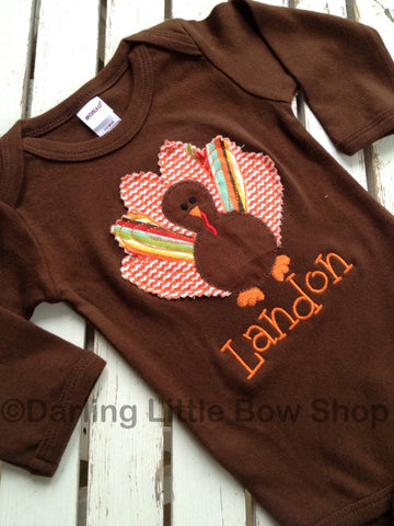 Thanksgiving Shirt for Toddler Boys, Boy Turkey Shirt or Bodysuit - Darling Little Bow Shop