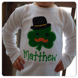 Leprechaun Shamrock shirt for boys -- Dapper Little Leprechaun - Darling Little Bow Shop