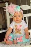My 1st Easter Outfit with bodysuit and leg warmers - Darling Little Bow Shop