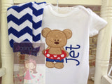 Boys shirt or bodysuit for 4th of July -- Summertime Champ - red, white and blue - personalized bodysuit or shirt - Darling Little Bow Shop