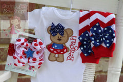 Baby Girl 4th of July Outfit - Summertime Sweetie