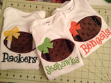 Baby Girl Football outfit - Football Princess bodysuit and leg warmers - Darling Little Bow Shop