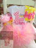 Baby Girl First Birthday Tutu Outfit -- Pink Lemonade -- lemonade birthday outfit in hot pink, pink & yellow mason jar - Darling Little Bow Shop