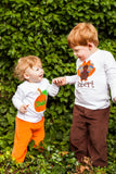 Thanksgiving Bodysuit or Shirt for Baby Boys, Turkey Shirt or Bodysuit - Darling Little Bow Shop