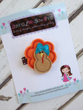 Baby Girl Thanksgiving Outfit, Color Pop Turkey, bodysuit, bow/headband and leg warmers - Darling Little Bow Shop