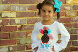 Turkey ruffle shirt for girls - Color Pop Turkey - turquoise, pink, gold and coral - personalized for Thanksgiving - Darling Little Bow Shop