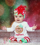 Baby Girl Christmas Outfit - Gingerbread Smiles