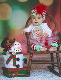 Baby Girl Christmas Outfit - Gingerbread Smiles - Darling Little Bow Shop