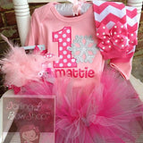 Baby Girl First Birthday bodysuit, Winter ONEderland - Darling Little Bow Shop