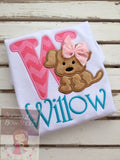 Puppy shirt or bodysuit for birthday or everyday - Darling Little Bow Shop