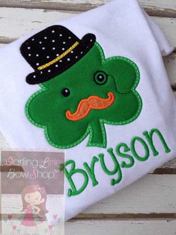 Leprechaun Shamrock shirt for boys -- Dapper Little Leprechaun - Darling Little Bow Shop