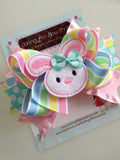 Easter Bunny Bow - Easter Bow - Hippity Hop - Darling Little Bow Shop