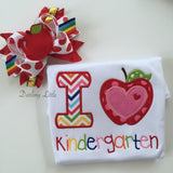 Apple Bow - Sweet to the Core - 5 to 6 inch school hairbow - Darling Little Bow Shop