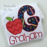Back to School Shirt for boys -- Apple of My Eye - Darling Little Bow Shop