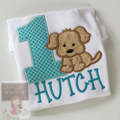 Boys Puppy Birthday bodysuit or shirt, A Puppy Pawty, ANY AGE